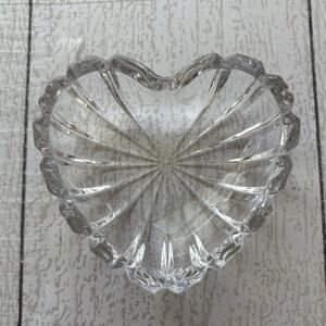 Glass Heart Shaped Trinket Dish